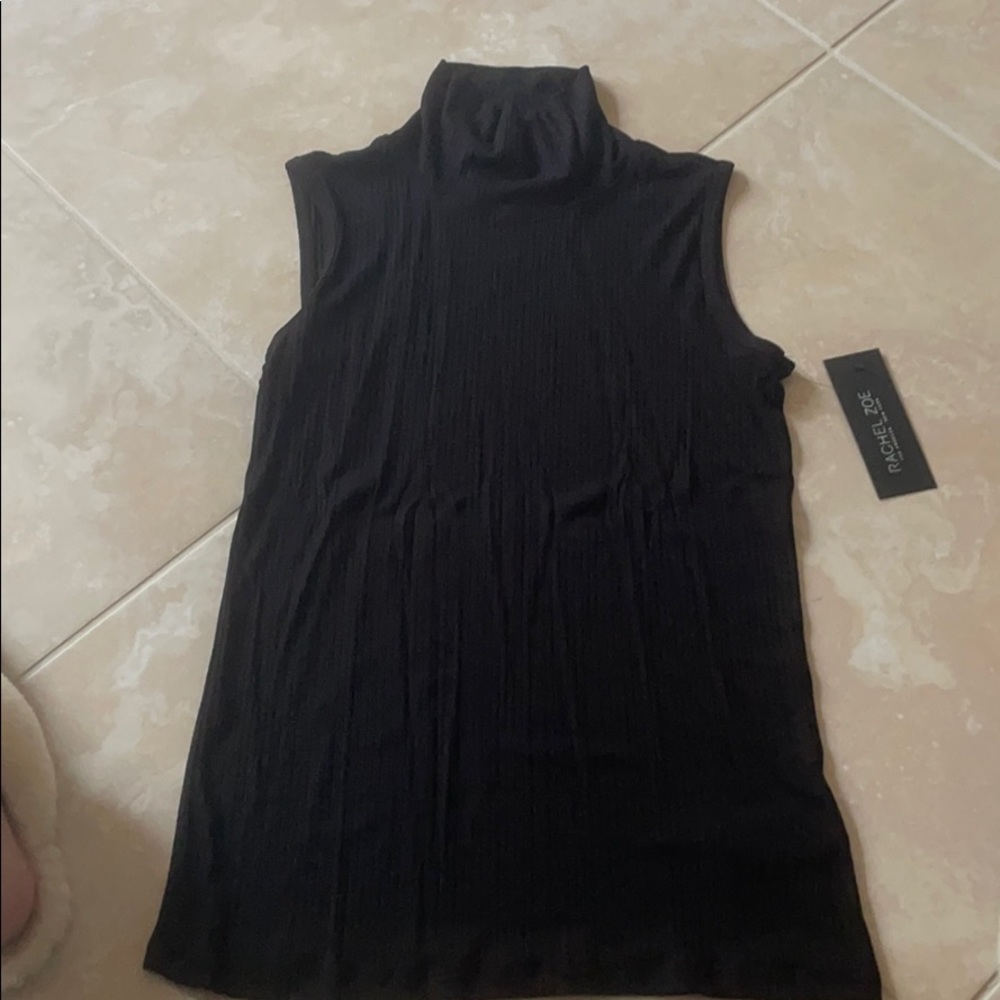 NWT Rachel Zoe ribbed, sleeveless mock neck